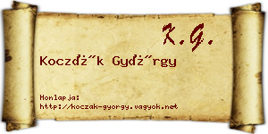 Koczák György névjegykártya